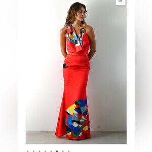 Y/Project Red Multicolor Dress